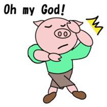 Muscle Tonchan English version sticker #1710123