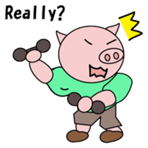 Muscle Tonchan English version sticker #1710132