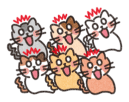 Six Kittens sticker #1710235