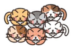 Six Kittens sticker #1710241