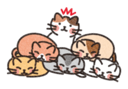 Six Kittens sticker #1710244