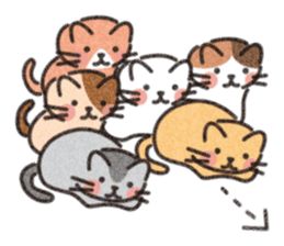 Six Kittens sticker #1710248
