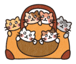 Six Kittens sticker #1710250