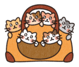 Six Kittens sticker #1710250
