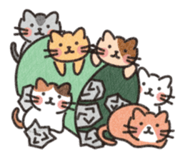 Six Kittens sticker #1710259