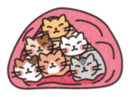 Six Kittens sticker #1710260