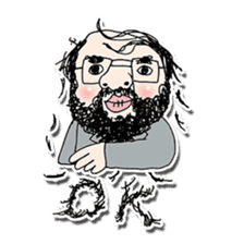 Do you want to touch the beard? sticker #1711107