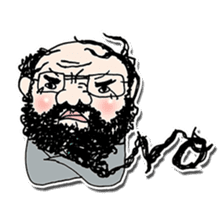 Do you want to touch the beard? sticker #1711111