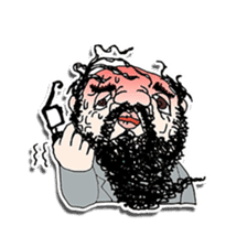 Do you want to touch the beard? sticker #1711114