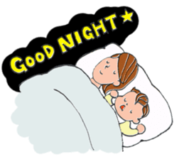 A busy Mom and a pretty baby sticker #1712317