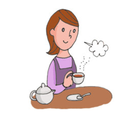 A busy Mom and a pretty baby sticker #1712324