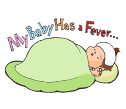 A busy Mom and a pretty baby sticker #1712329