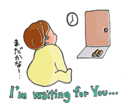 A busy Mom and a pretty baby sticker #1712334