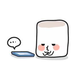 Lowy, the cute little white marshmallow sticker #1712542