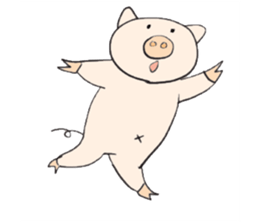 Thank you piggy sticker #1713147