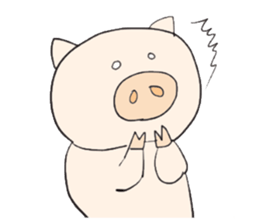 Thank you piggy sticker #1713149