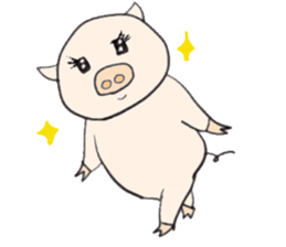 Thank you piggy sticker #1713152