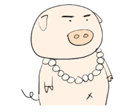 Thank you piggy sticker #1713160