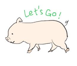 Thank you piggy sticker #1713165