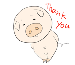 Thank you piggy sticker #1713168