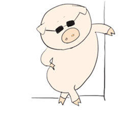 Thank you piggy sticker #1713175