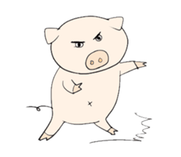 Thank you piggy sticker #1713180