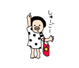 Pig nose girl PIGUMI sticker #1714428