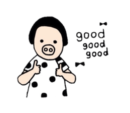 Pig nose girl PIGUMI sticker #1714436