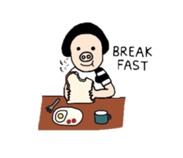 Pig nose girl PIGUMI sticker #1714437
