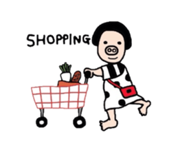 Pig nose girl PIGUMI sticker #1714443
