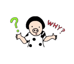Pig nose girl PIGUMI sticker #1714451