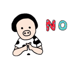 Pig nose girl PIGUMI sticker #1714452