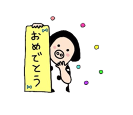 Pig nose girl PIGUMI sticker #1714453