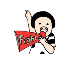 Pig nose girl PIGUMI sticker #1714454