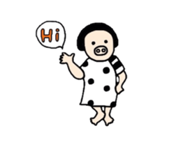 Pig nose girl PIGUMI sticker #1714461