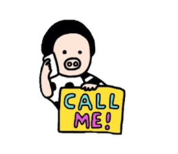 Pig nose girl PIGUMI sticker #1714463