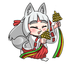 Fox girl "OKITSUNESAMA" sticker #1714792