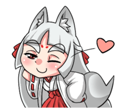 Fox girl "OKITSUNESAMA" sticker #1714813