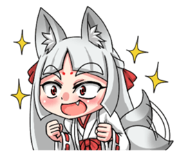 Fox girl "OKITSUNESAMA" sticker #1714817