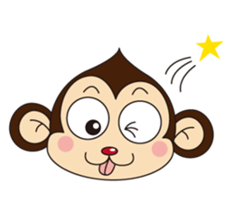 Monkey Mokkun-1 sticker #1715399