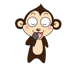 Monkey Mokkun-1 sticker #1715403