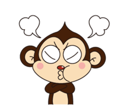 Monkey Mokkun-1 sticker #1715407