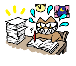 one line cat sticker #1715930