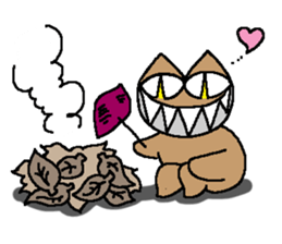 one line cat sticker #1715936