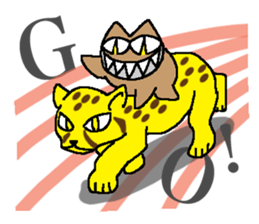 one line cat sticker #1715943