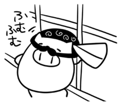 Amusing white pig sticker #1717578