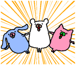 Fairy of the rabbit,bear and dog  5 sticker #1717851