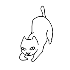 white cat Robin sticker #1718185