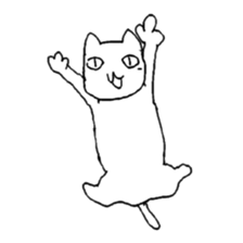 white cat Robin sticker #1718189