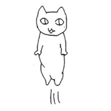 white cat Robin sticker #1718190